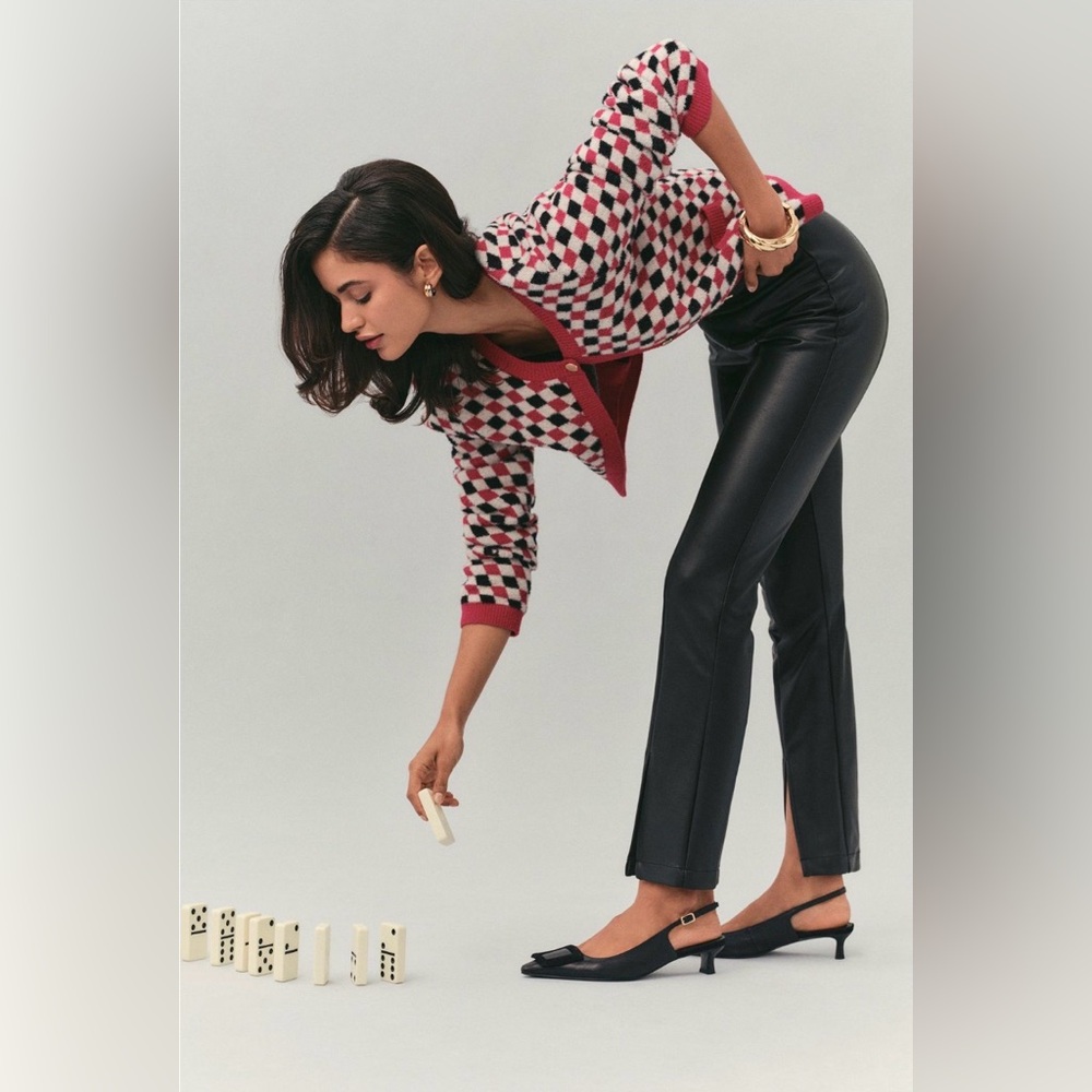 🐻‍❄️NWT🐻‍❄️ Maeve Split-Front Faux Leather Pants